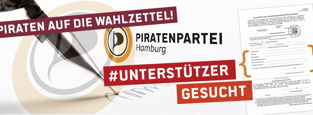 Piratenpartei Unterstützungsunterschrift Formular