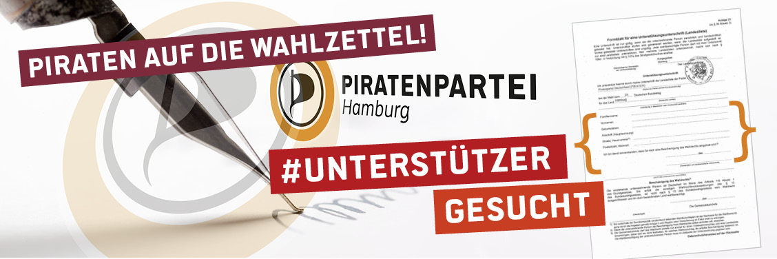 Piratenpartei Unterstützungsunterschrift Formular
